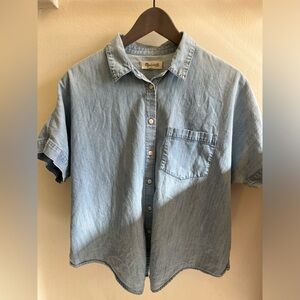 Madewell Denim Button Up Short Sleeve